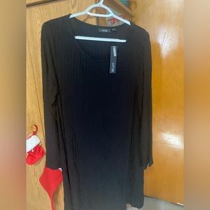 Petite xl black knit stretchy dress